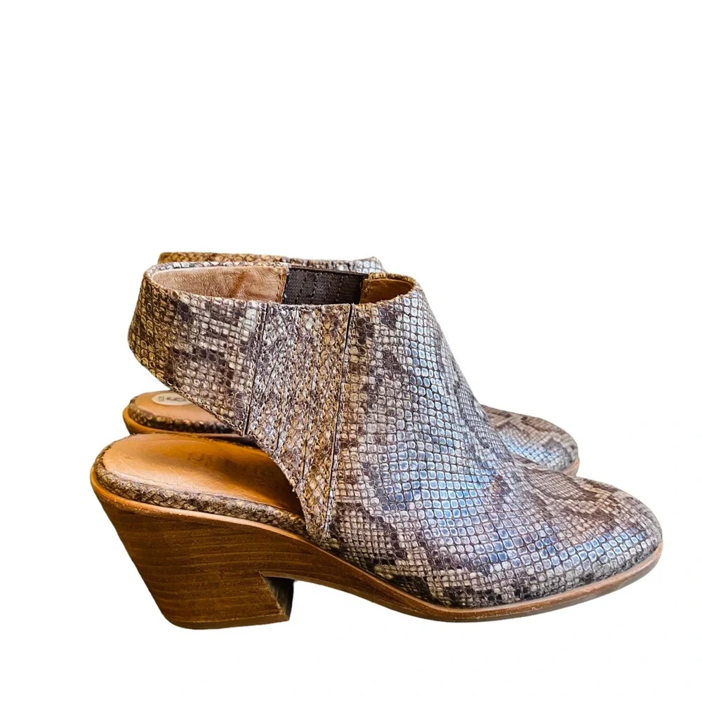 Gentle Souls Boots Ankle Harlie Python Sling Back 6 - Picture 1 of 8